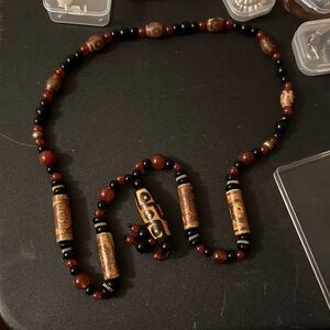 Beaded Necklace with Intricate Patterns